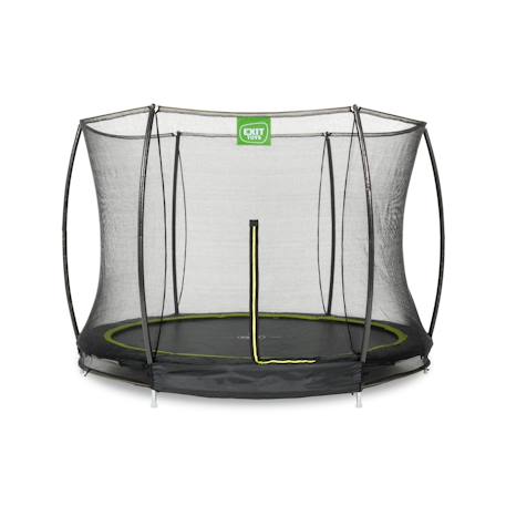 Trampoline enterré rond ø244cm avec filet de sécurité Noir+Rose+Vert 1 - vertbaudet enfant 