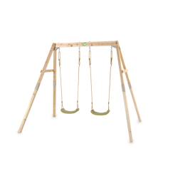 Balançoire double en bois pour jardin enfant dès 3 ans  - vertbaudet enfant