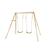 Balançoire double en bois pour jardin enfant dès 3 ans Naturel 1 - vertbaudet enfant 