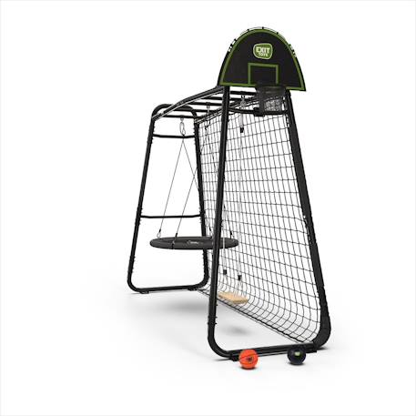 Structure de jeux sport barre de singe et balançoire 331cm jardin Noir 4 - vertbaudet enfant 