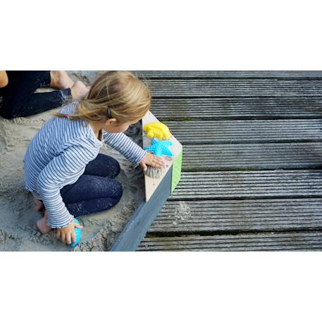 Bac à sable en bois hexagonal pour jardin enfant Gris 6 - vertbaudet enfant 