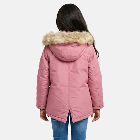 Parka fille imprimée Noir+Rose 8 - vertbaudet enfant 