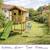 Kangui lotis wapiti - balançoires, toboggan, cabane avec balcon Marron 2 - vertbaudet enfant 