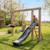 Balançoire en bois avec toboggan et anneaux de gym 294cm Naturel 5 - vertbaudet enfant 