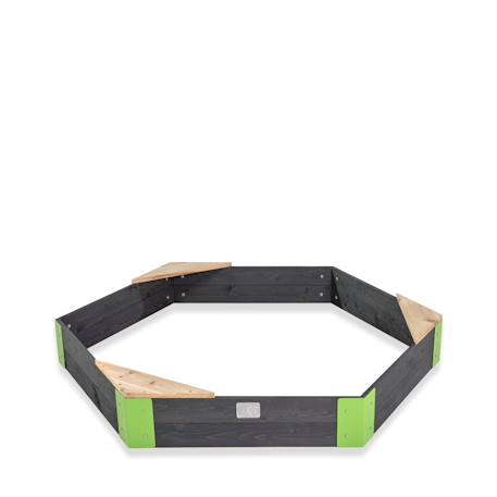 Bac à sable en bois hexagonal pour jardin enfant Gris 1 - vertbaudet enfant 