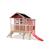 Maisonnette en bois sur pilotis toboggan et extension jardin Rouge 1 - vertbaudet enfant 