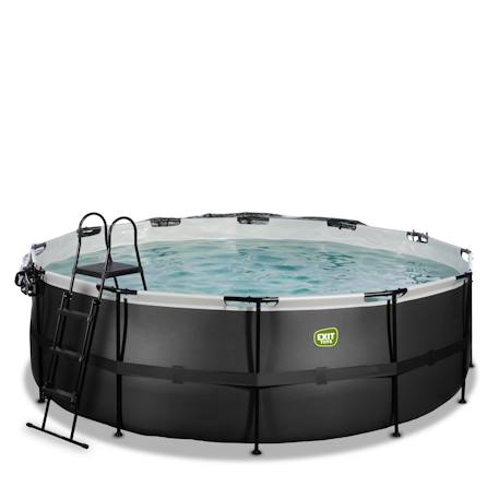 Piscine ronde ø427cm avec pompe filtrante pour jardin Noir 3 - vertbaudet enfant 