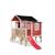 Maisonnette en bois sur pilotis toboggan et extension jardin Rouge 4 - vertbaudet enfant 