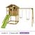 Kangui lotis wapiti - balançoires, toboggan, cabane avec balcon Marron 6 - vertbaudet enfant 