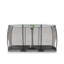 Jouet-Jeux de plein air-Trampoline semi-enterré rectangulaire 214x366cm avec filet de sécurité