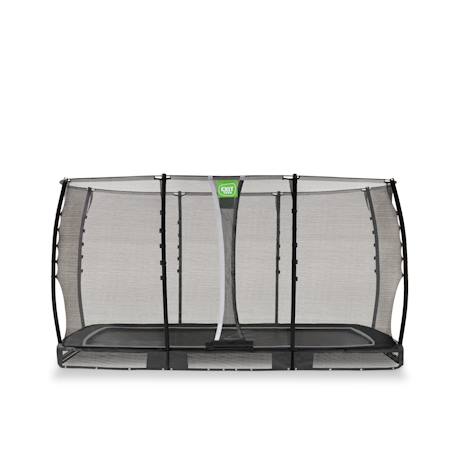 Trampoline semi-enterré rectangulaire 214x366cm avec filet de sécurité Noir+Vert 1 - vertbaudet enfant 
