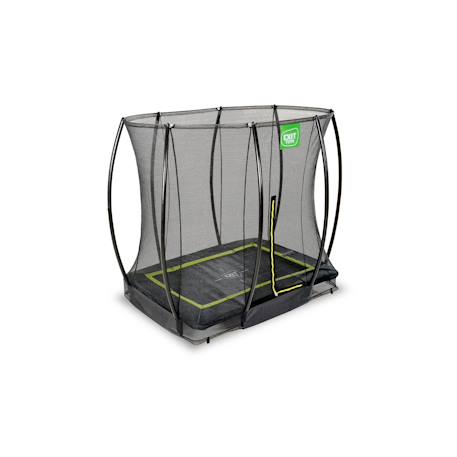 Trampoline enterré rectangulaire 153x214cm avec filet Noir+Rose+Vert 3 - vertbaudet enfant 