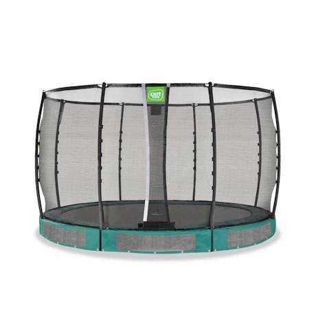 Trampoline semi-enterré ø366cm protection pieds et filet premium Noir+Vert 7 - vertbaudet enfant 