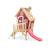 Maisonnette en bois sur pilotis avec toboggan pour jardin Rouge 1 - vertbaudet enfant 