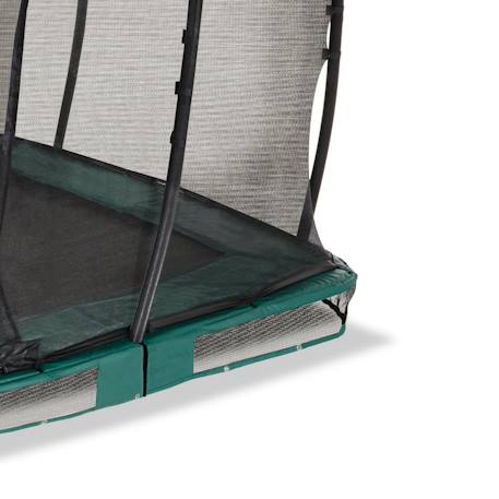 Trampoline semi-enterré rectangulaire 214x366cm protection pieds Noir+Vert 10 - vertbaudet enfant 
