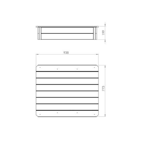 Bac à sable en bois pour jardin enfant 94x77cm Gris 4 - vertbaudet enfant 
