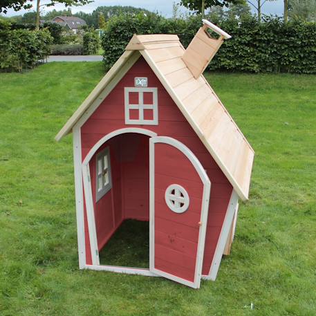 Maisonnette en bois de jardin compacte pour enfant dès 3 ans Rouge 3 - vertbaudet enfant 