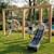 Structure de jeux en bois balançoire toboggan et barre fixe 433cm Naturel 5 - vertbaudet enfant 