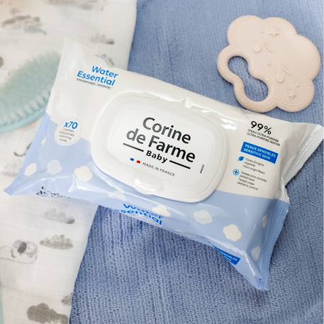 Pack de 6 lingettes bébé sans parfum peaux sensibles Multi-coloured 2 - vertbaudet enfant 