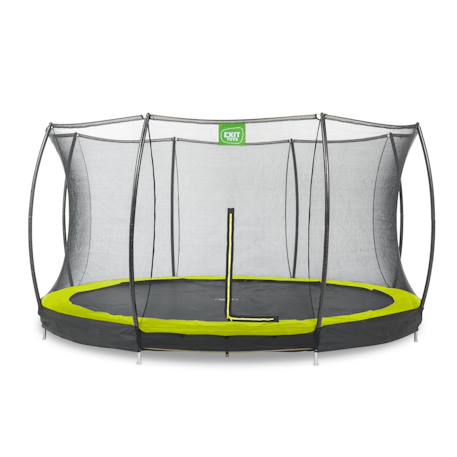 Trampoline enterré rond ø366cm avec filet de sécurité Noir+Rose+Vert 13 - vertbaudet enfant 