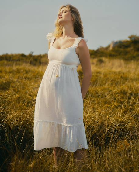 Robe de grossesse et d'allaitement melody Blanc+Ciel 1 - vertbaudet enfant 
