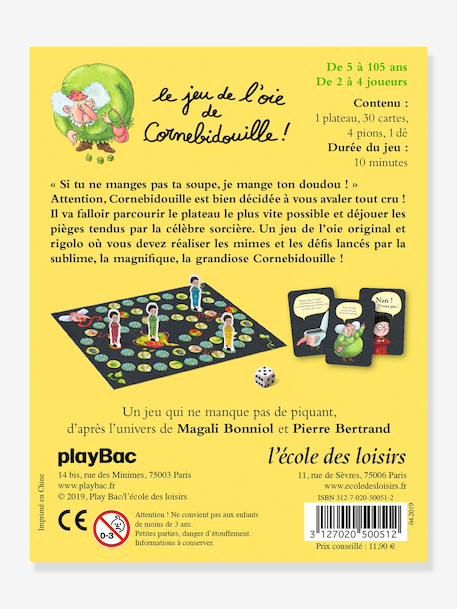 Jeu de l'oie Cornebidouille multicolore 3 - vertbaudet enfant 