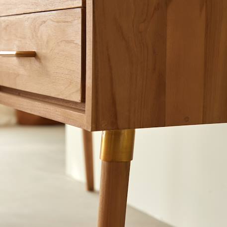 Bureau enfant en bois de teck kort Naturel 5 - vertbaudet enfant 