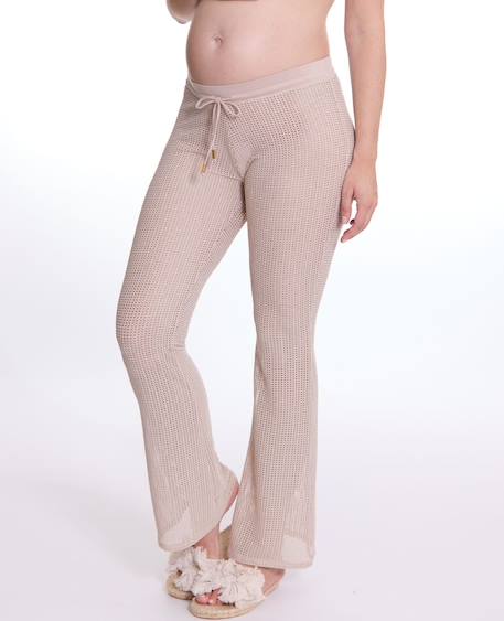 Pantalon beachwear de maternité milos Beige+Noir 4 - vertbaudet enfant 
