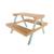 Table de pique-nique en bois d'acacia pour enfant, salon de jardin enfant 2 places, couleur teck clair Vert de gris 2 - vertbaudet enfant 
