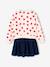 Robe fille 2 en 1 molleton et gaze de coton anthracite+marine+rouge 14 - vertbaudet enfant 