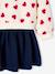 Robe fille 2 en 1 molleton et gaze de coton anthracite+marine+rouge 15 - vertbaudet enfant 