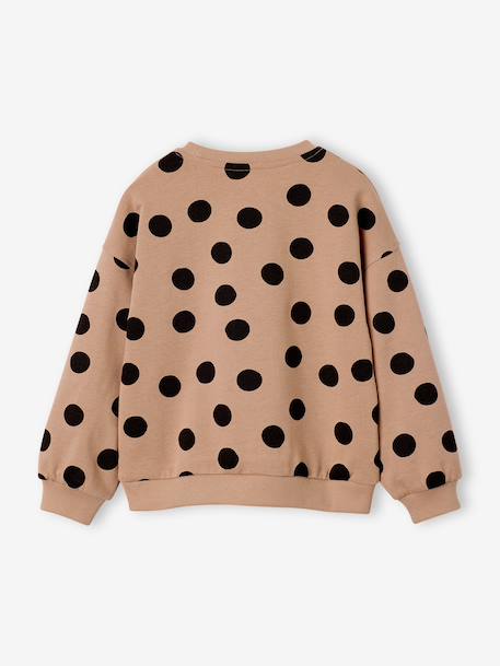 Sweat fille col rond écru+ivoire+rose pâle+taupe 11 - vertbaudet enfant 