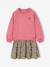 Robe bi-matière fille anthracite+écru+mauve+vert sauge 9 - vertbaudet enfant 