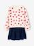 Robe fille 2 en 1 molleton et gaze de coton anthracite+marine+rouge 13 - vertbaudet enfant 