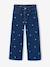 Jean large fille brodé bleu foncé+bleu jean+bleu moyen+denim bleached 1 - vertbaudet enfant 