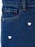 Jean large fille brodé bleu foncé+bleu jean+bleu moyen+denim bleached 4 - vertbaudet enfant 