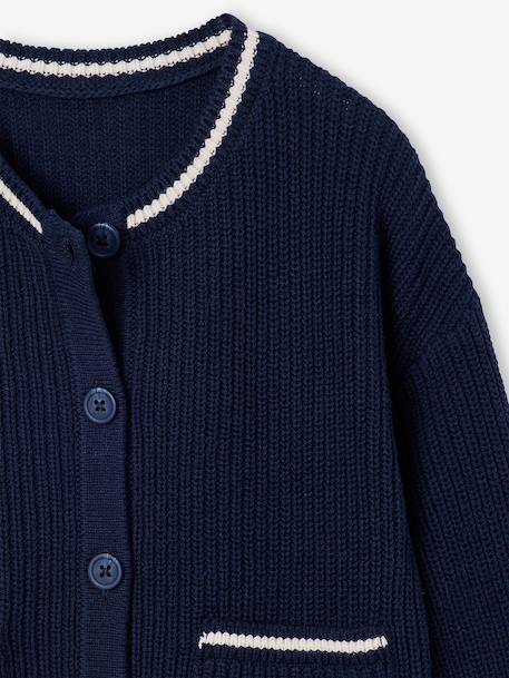 Gilet fille manches longues marine 5 - vertbaudet enfant 