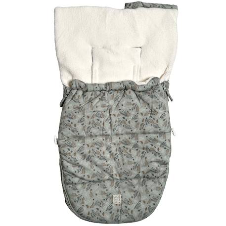 Chancelière d'hiver jersey hood winter forrest green Ecru, vert+Vert forêt 10 - vertbaudet enfant 