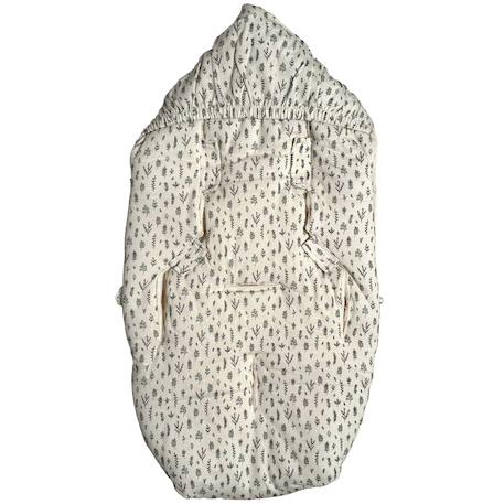 Chancelière d'hiver jersey hood winter forrest green Ecru, vert+Vert forêt 5 - vertbaudet enfant 