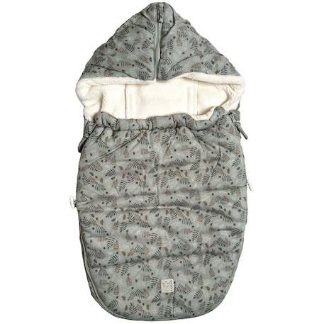 Chancelière d'hiver jersey hood winter forrest green Ecru, vert+Vert forêt 8 - vertbaudet enfant 