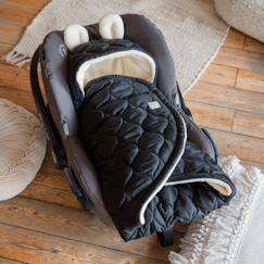 Puériculture-Couverture nomade pour bébé recy black-cream