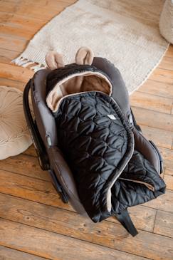 Puériculture-Couverture nomade pour bébé recy black-cream