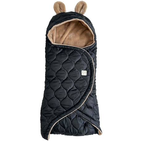 Couverture nomade pour bébé recy black-cream Noir, crème+Noir, marron clair 5 - vertbaudet enfant 