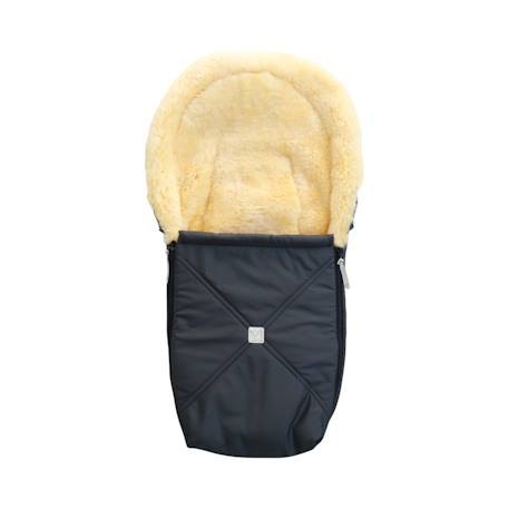 Chancelière pour siège auto en peau d'agneau EMMY anthracite+gingembre+gris clair chiné+kaki 2 - vertbaudet enfant 