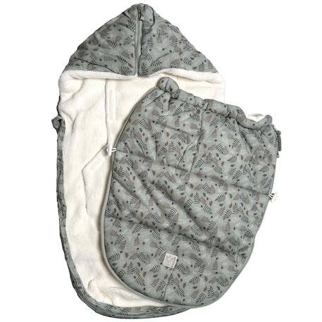 Chancelière d'hiver jersey hood winter forrest green Ecru, vert+Vert forêt 9 - vertbaudet enfant 