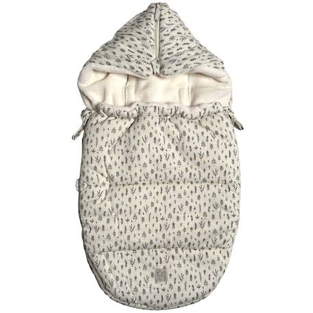 Chancelière d'hiver jersey hood winter forrest green Ecru, vert+Vert forêt 2 - vertbaudet enfant 