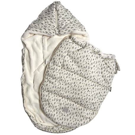 Chancelière d'hiver jersey hood winter forrest green Ecru, vert+Vert forêt 3 - vertbaudet enfant 