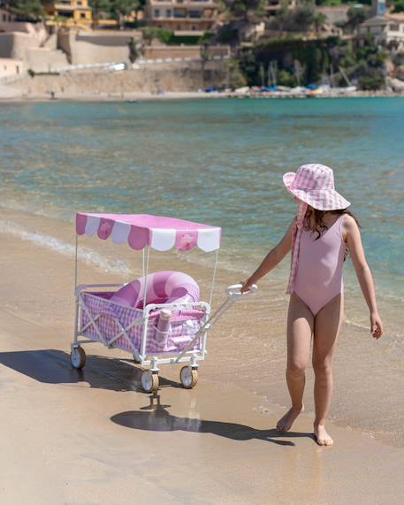 Chariot pliable tout terrain pour plage enfant Rose 3 - vertbaudet enfant 