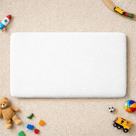 Drap housse en gaze de coton bio fraise Blanc+Fraise+Honey+Vert+Vichy 5 - vertbaudet enfant 
