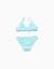 Lot de 2 maillots de bain 2 pièces avec nœud décoratif Bleu clair+Orange sombre 2 - vertbaudet enfant 